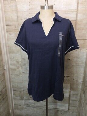 Tommy Hilfiger Navy Polo with White Trim